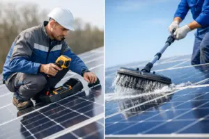 Onderhoud versus reiniging van zonnepanelen