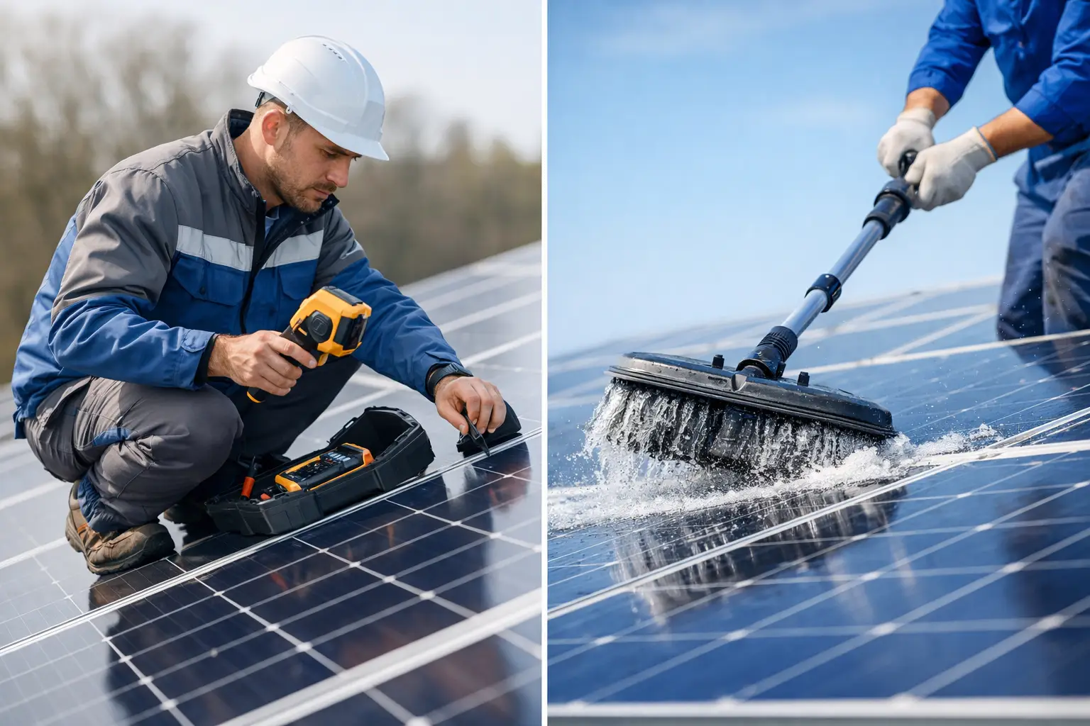 Onderhoud versus reiniging van zonnepanelen